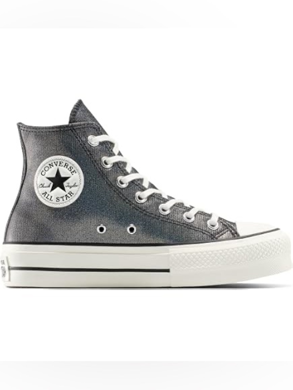 Converse All Star High Top Platform Black Glitter Sneaker